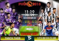 Ngôi vương thuộc về ai?  Chung kết Giải bóng đá sân 7 Quốc Oai 2018: Thạch Thán vs 123 Beer Club