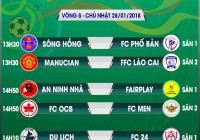 Lịch thi đấu vòng 8 - Giải bóng đá Cup Đền Thượng TP Lào Cai 2017-2018 (LPL - S3)