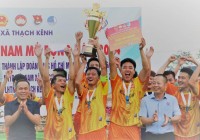 Thôn Chi Lưu vô địch Giải bóng đá nam xã Thạch Kênh mở rộng năm 2024