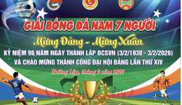 Giải bóng đá nam sân 7 Mừng Đảng - Mừng Xuân năm 2026