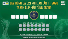 Giải bóng đá U21 Nghệ An tranh cup Hiếu Tùng Luxury Lần thứ 1-2026.