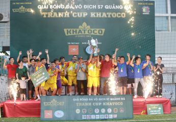 Quốc Hưng tỏa sáng giúp Khatoco FC vô địch Giải bóng đá S7 Quảng Đà - Tranh Cup KHATOCO năm 2022.