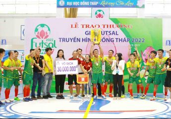 CLB Phúc Đạo diễn An Giang đoạt cúp vô địch giải Futsal Truyền hình Đồng Tháp lần thứ 6 năm 2022