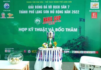 Lễ ra mắt và bốc thăm chia bảng Giải bóng đá Vô địch sân 7 Thành phố Lạng Sơn mở rộng năm 2022 - Tranh Cup Haru