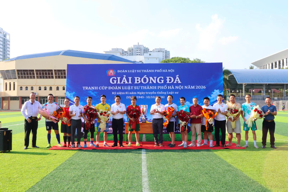 KHAI MẠC GIẢI BÓNG ĐÁ TRANH CÚP ĐOÀN LUẬT SƯ THÀNH PHỐ HÀ NỘI NĂM 2026