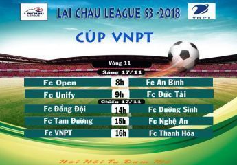 Vòng 11 Lai Chau League S3 - 2018 | Top 2 dễ thở, VNPT và Đồng Đội gặp trở ngại cho tham vọng vô địch.
